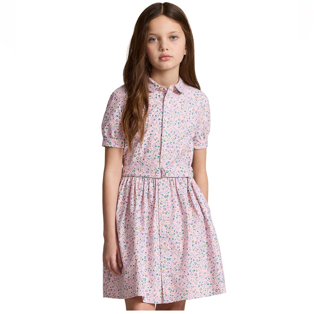 Ralph Lauren Kids Pink Floral Polo Dress